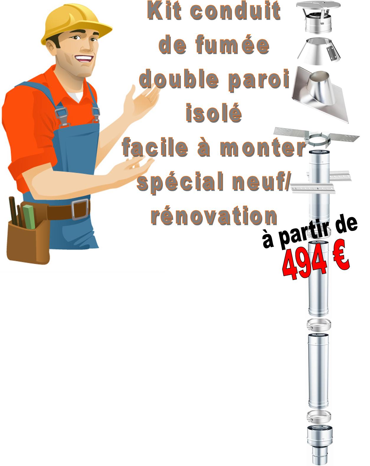 kit conduits de fumée kit conduits de fumée